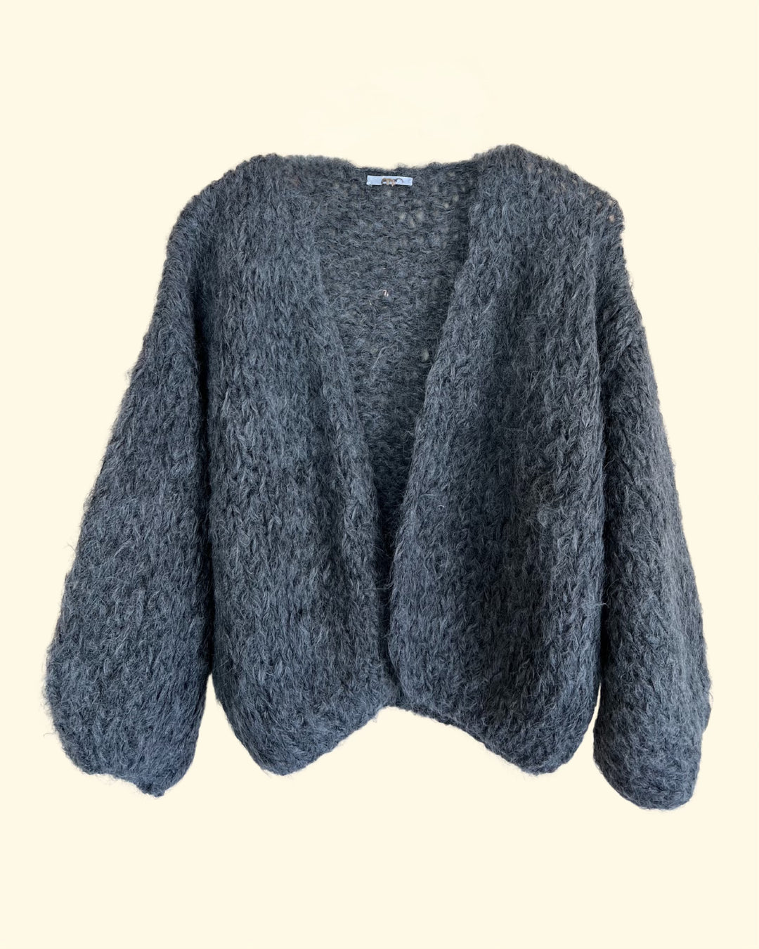 Shaggy Alpaca Bomber Cardigan | Grey