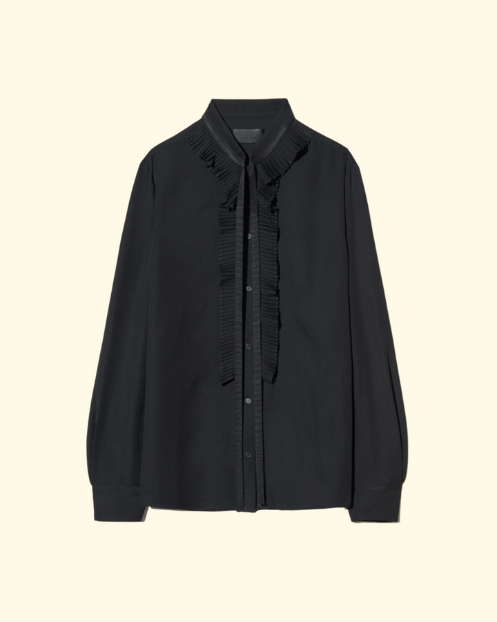 Bertille Ruffle Shirt | Black