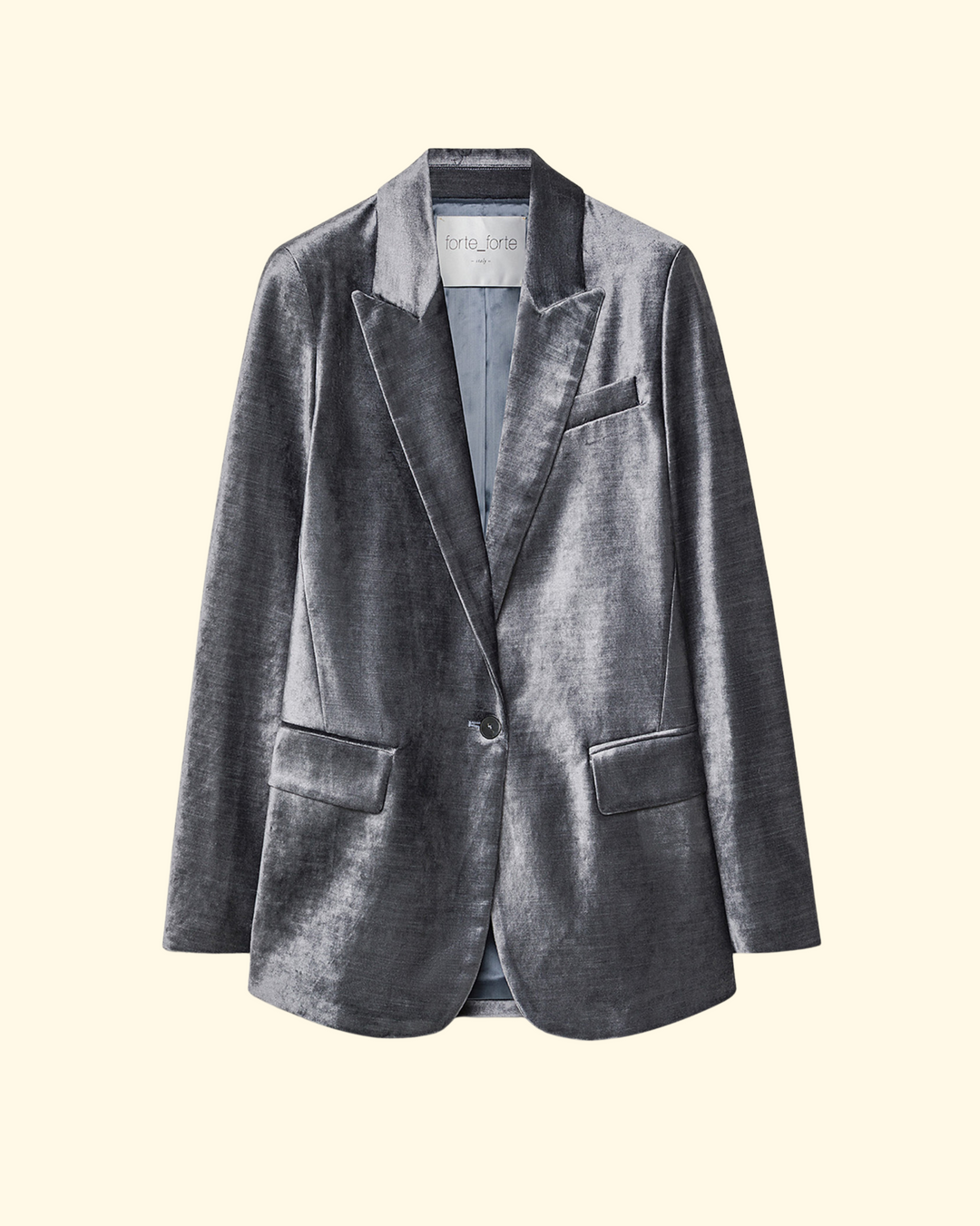 Stretch Velvet Masculine Jacket | Stone