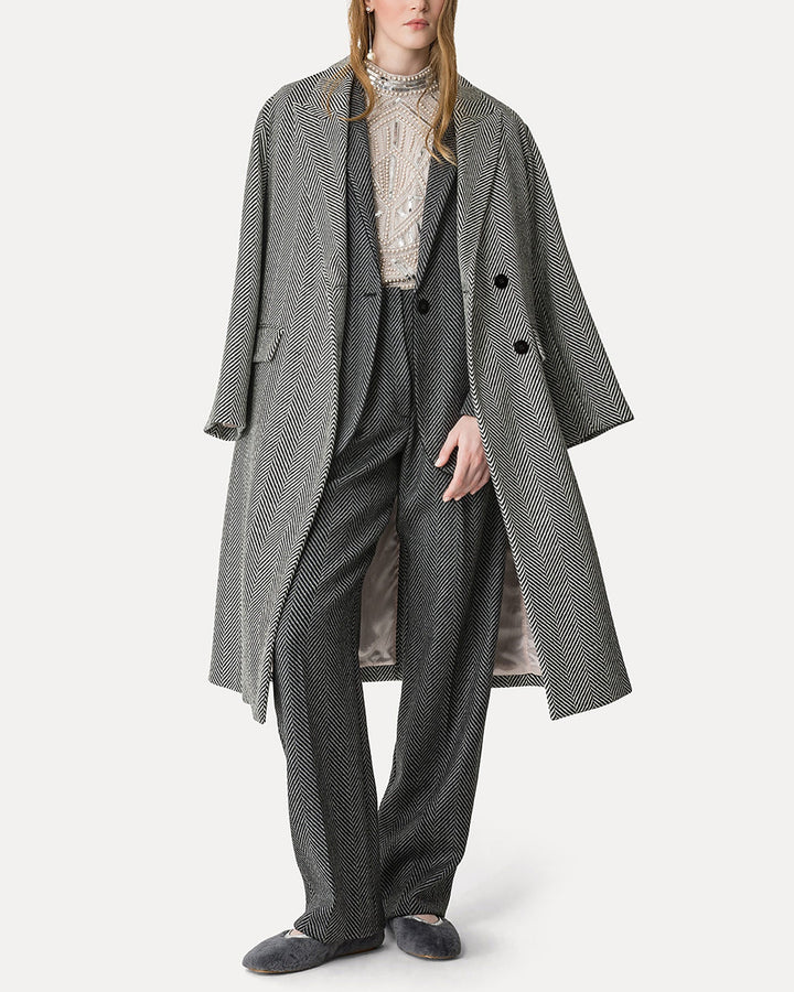 Chevron Wool Jacket | Antracite