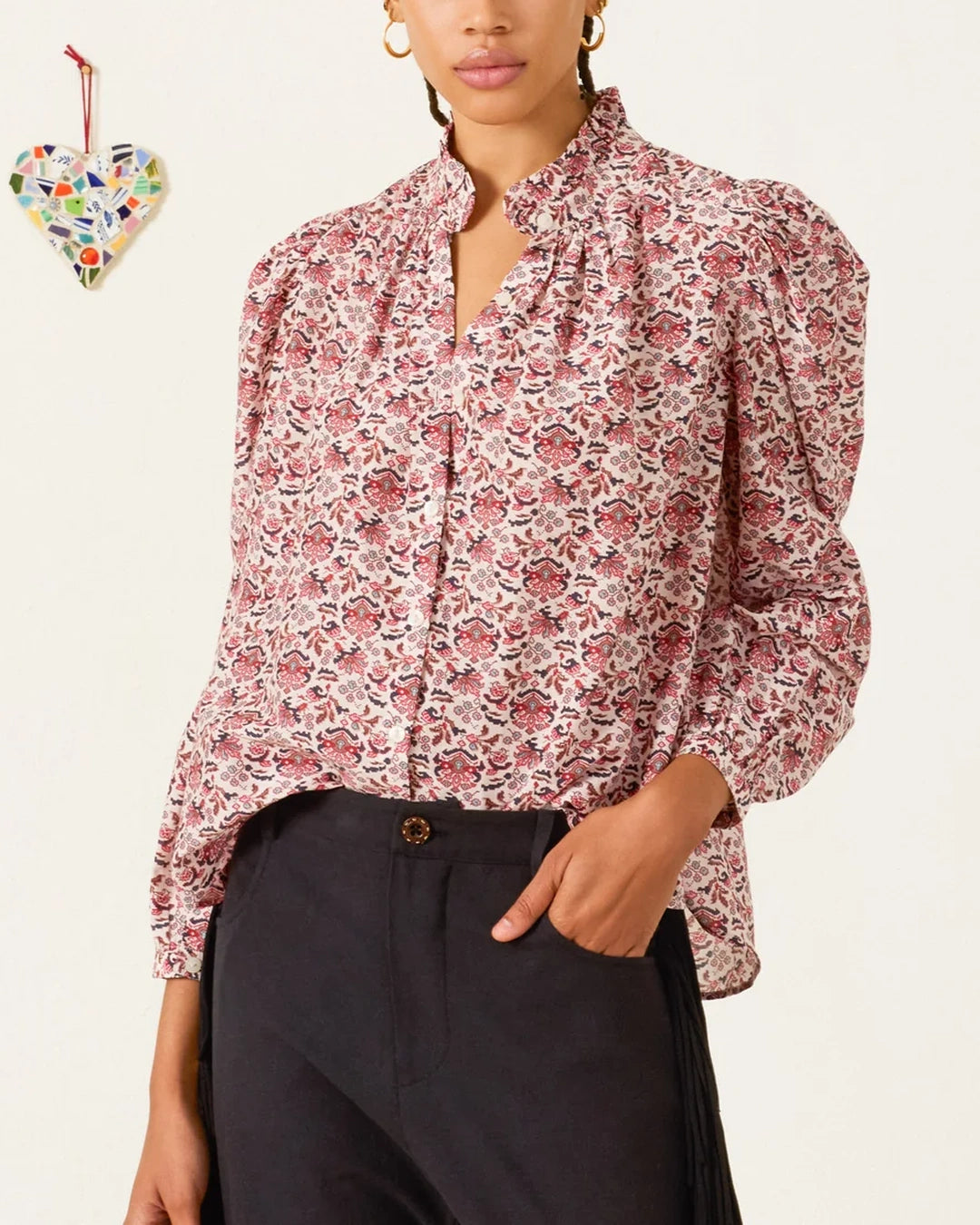 Annabel Horizon Kilim Shirt | Off-White