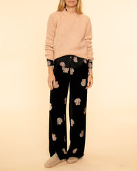 Mother of Pearl Print Velvet Pants | Nero