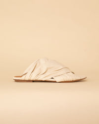 Nappa Leather Flat Sandal | Ivory