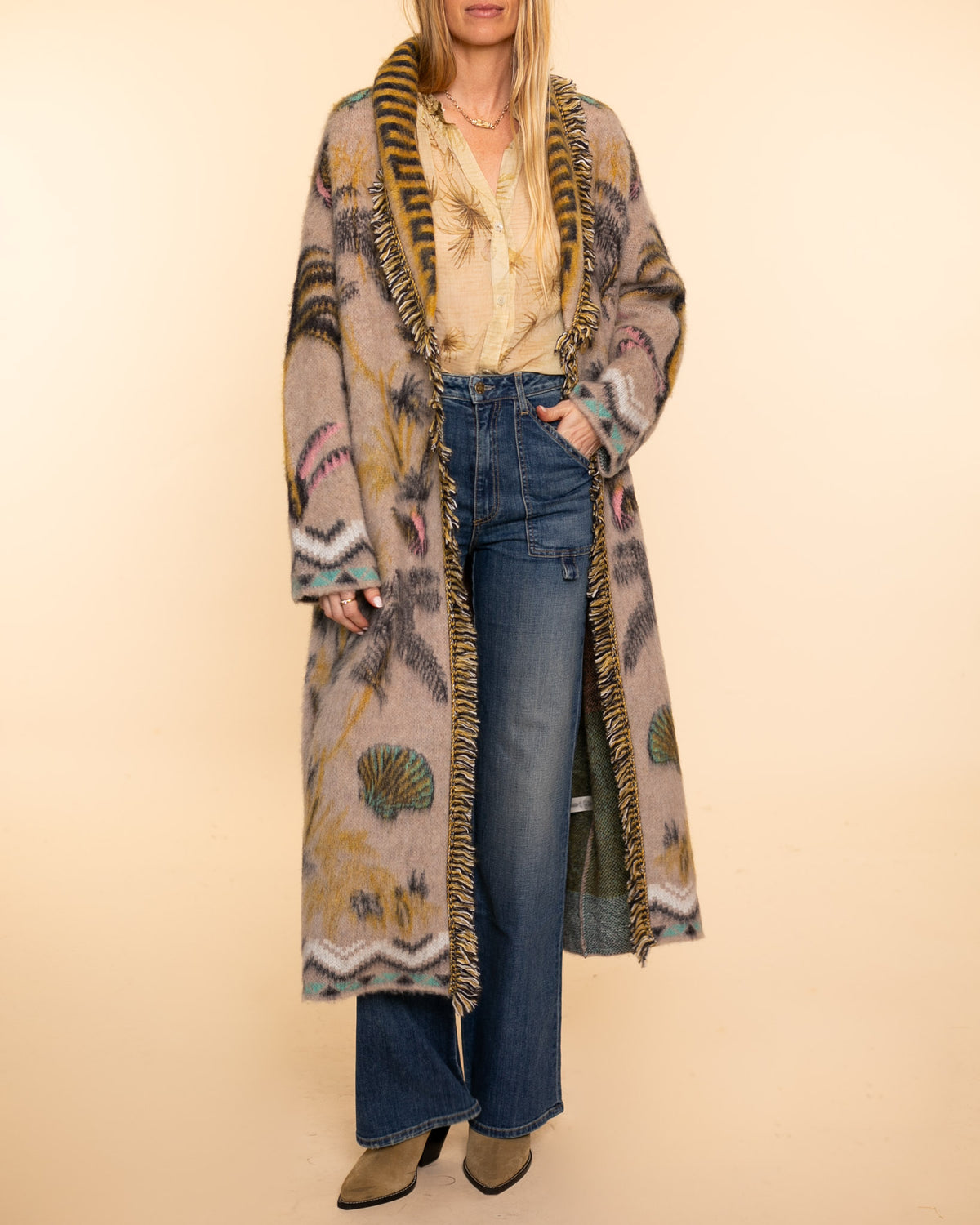 The Sacred Forest Jacquard Coat | Oro