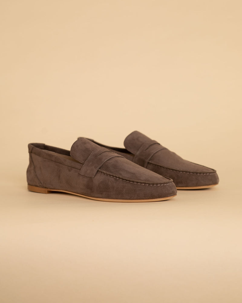 The Penny Loafer | Taupe Suede