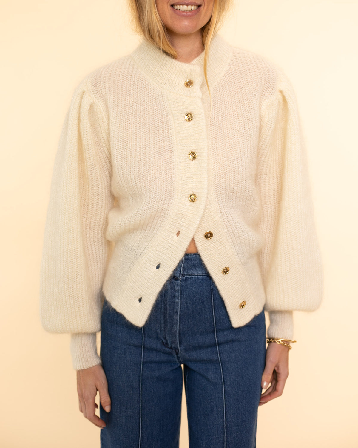 Leandra Knit Cardigan | White