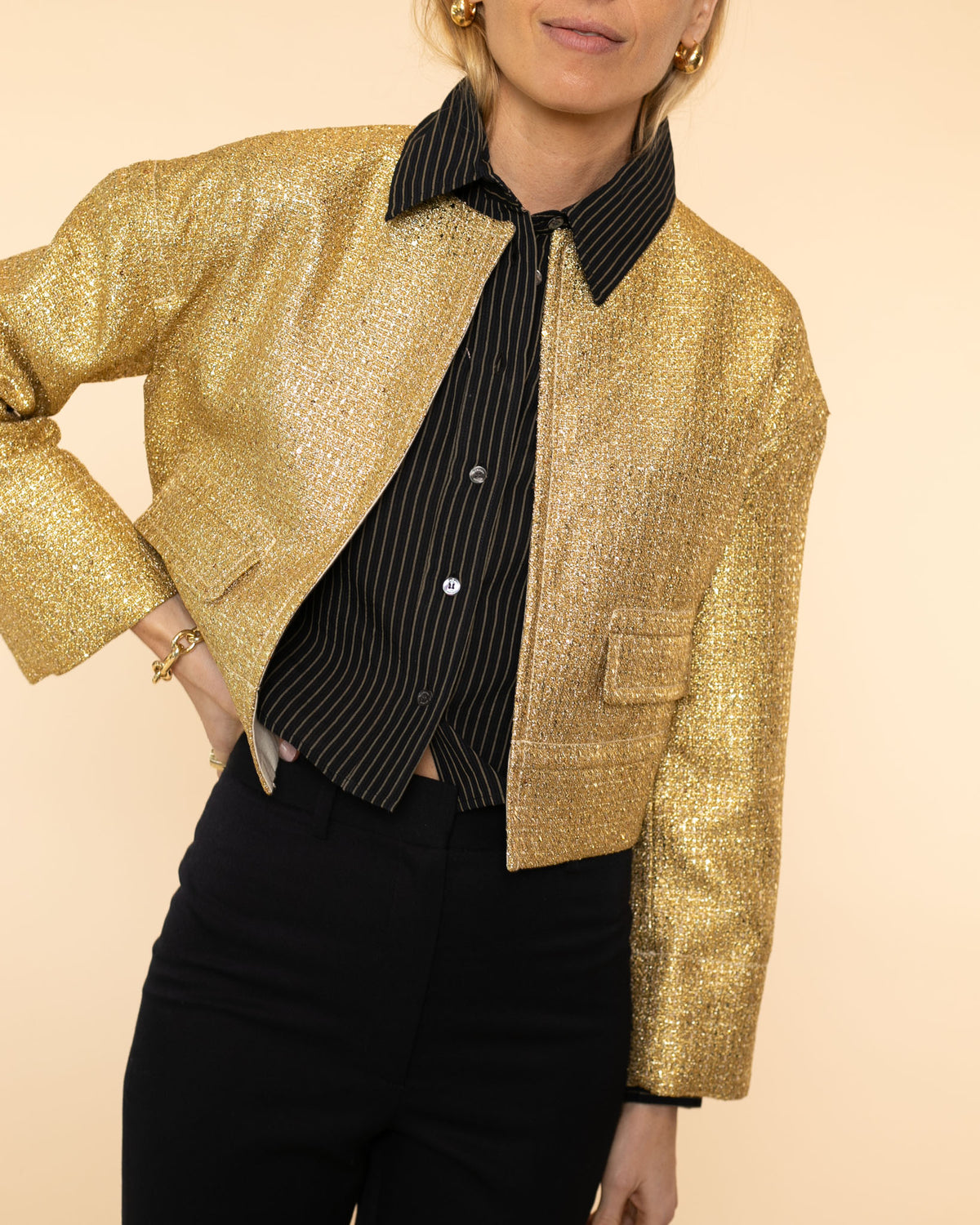 Brocade Jacket | Gold