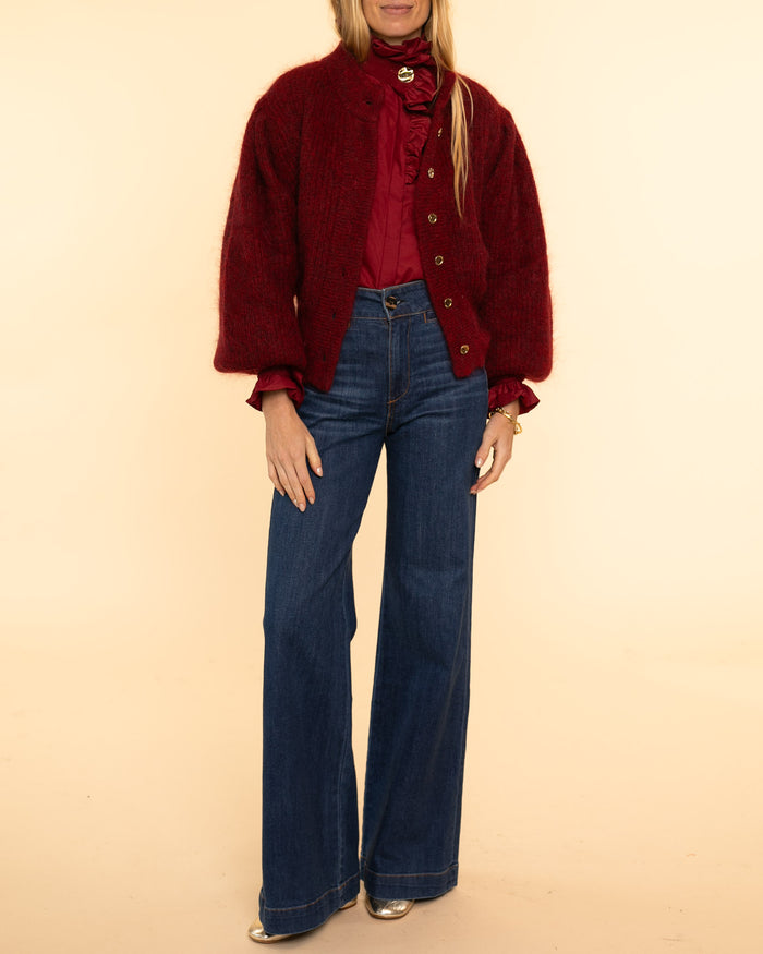 Leandra Knit Cardigan | Merlot