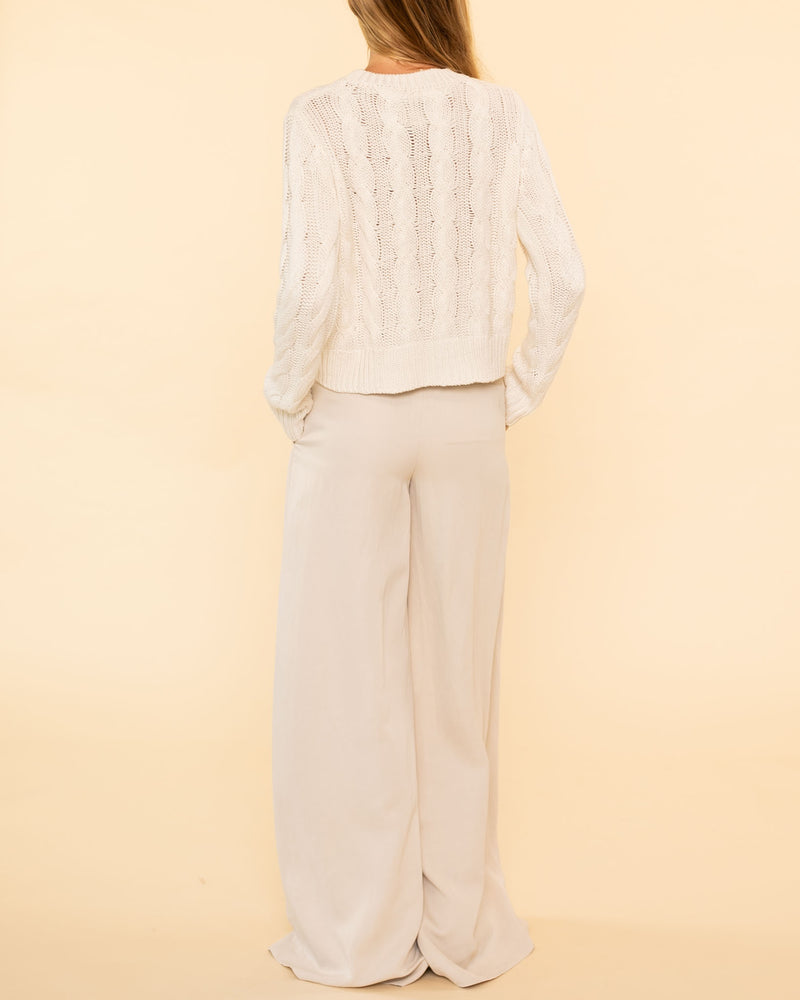 Sydney Cable Knit Sweater | Gardenia