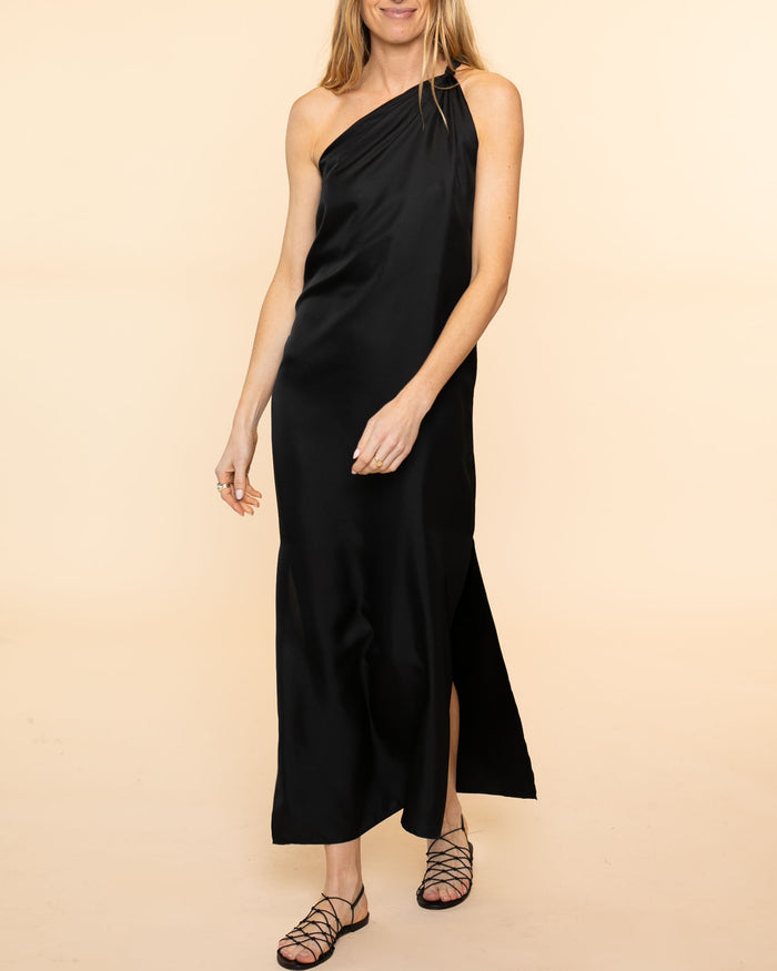 Adela Silk Dress | Black