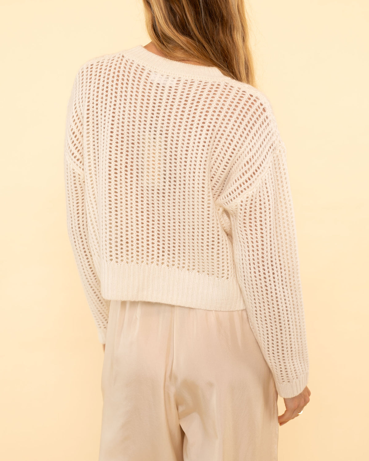 Marci Long Relaxed Crewneck | Gardenia