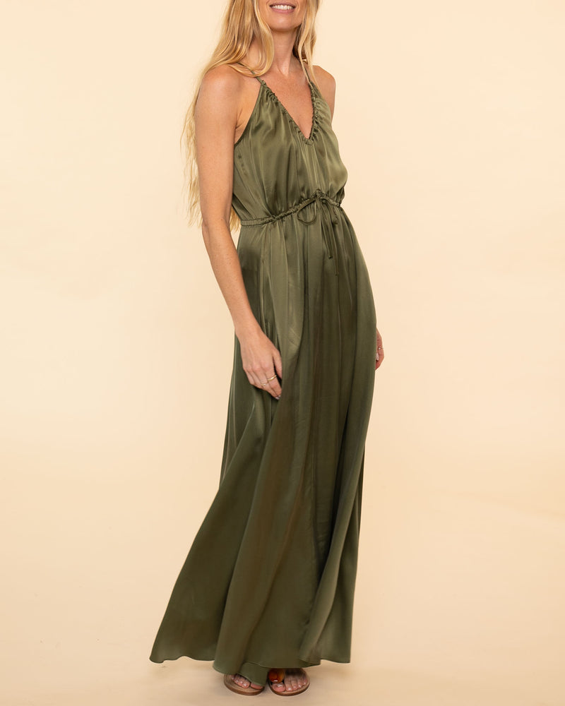 Claude V-Neck Maxi Dress | Olive