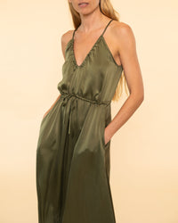 Claude V-Neck Maxi Dress | Olive