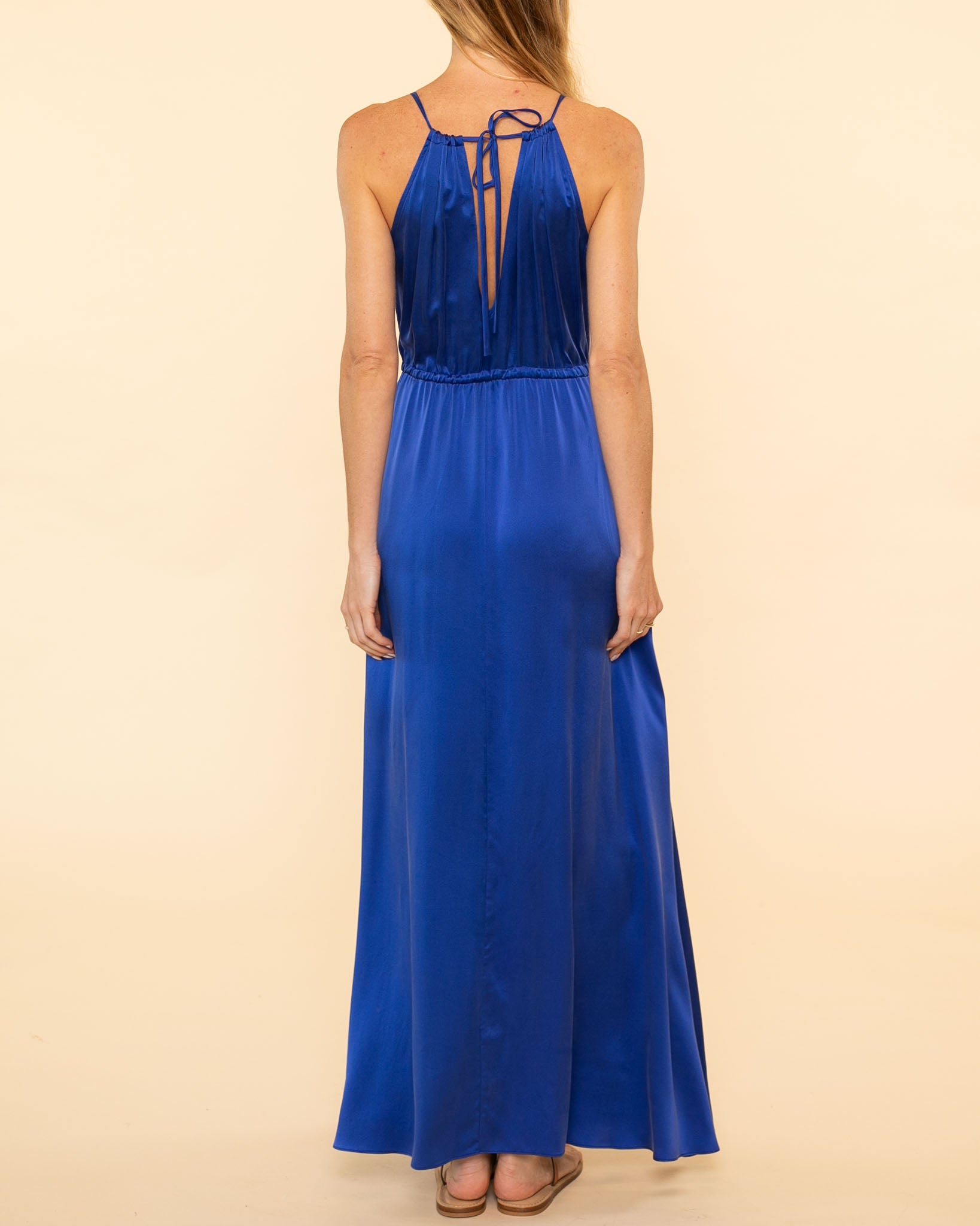 Claude V-Neck Maxi Dress | Lapis – Wrightsmb