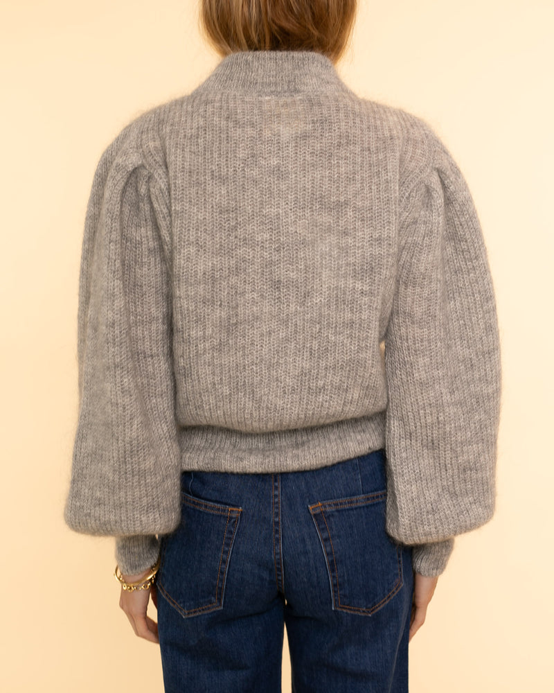 Leandra Knit Cardigan | Grey Melange