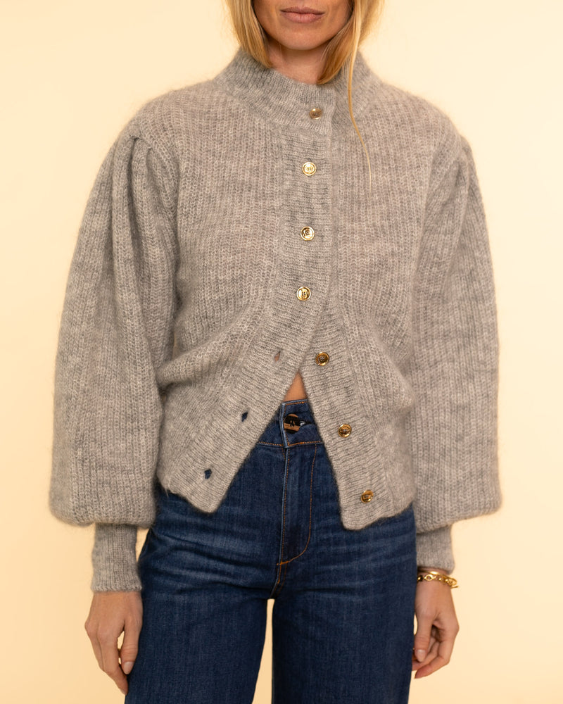 Leandra Knit Cardigan | Grey Melange