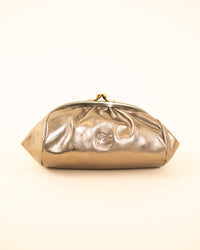 Leather Clutch | Metallic Bronze