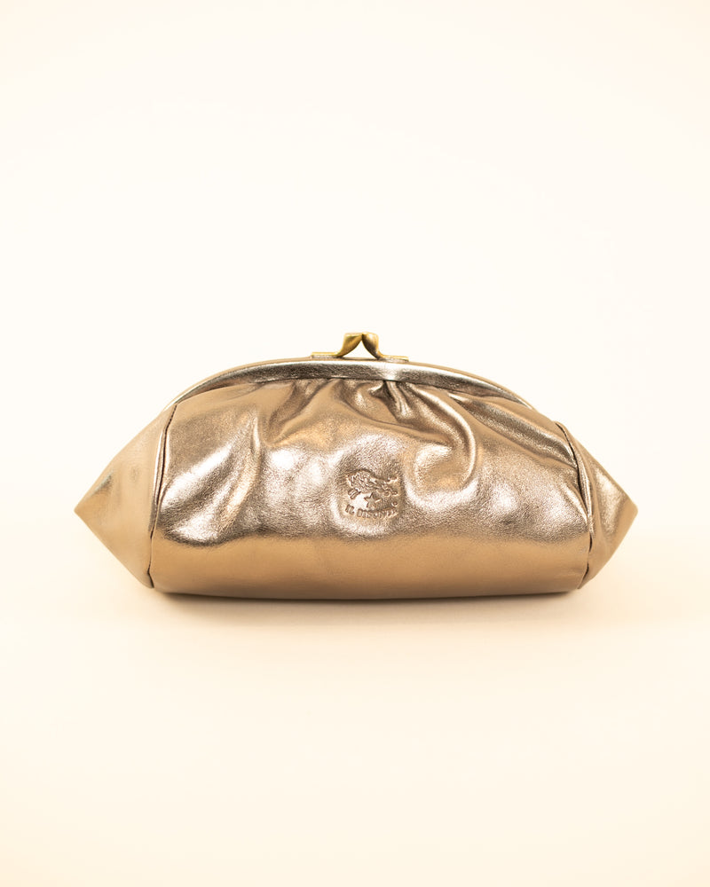 Leather Clutch | Metallic Bronze