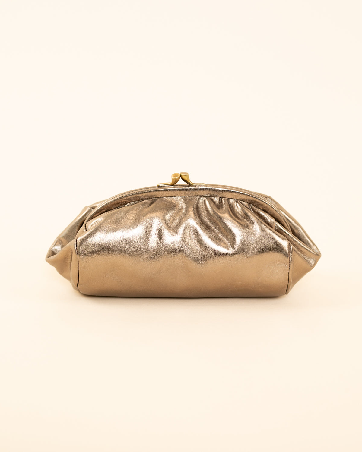 Leather Clutch | Metallic Bronze