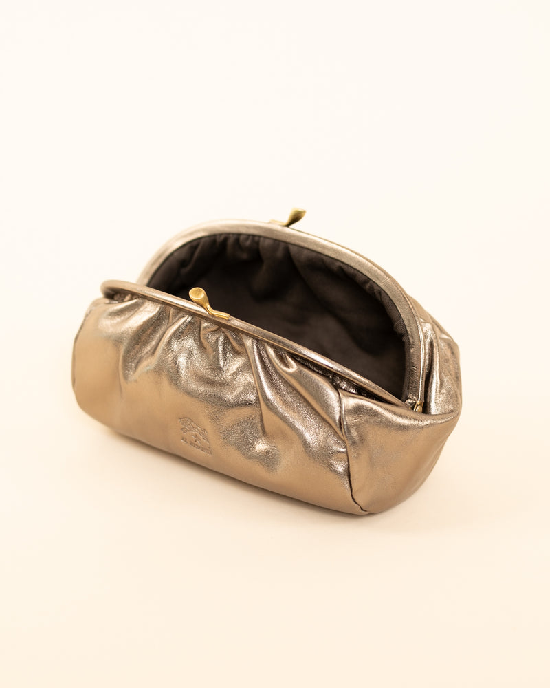 Leather Clutch | Metallic Bronze