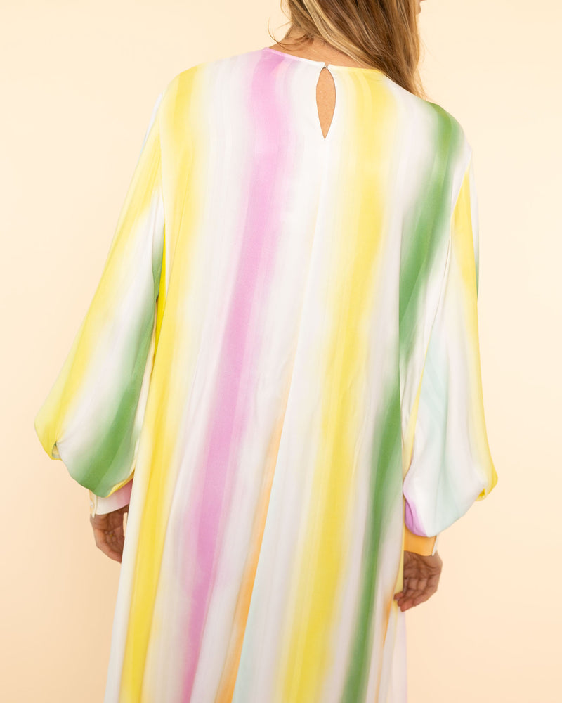 Ombre Stripe Long Sleeve Dress | Multi