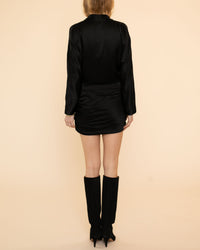 Ruched Mini Skirt | Black