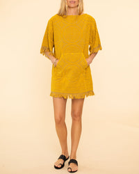Junie Towelling Mini Dress | Gold