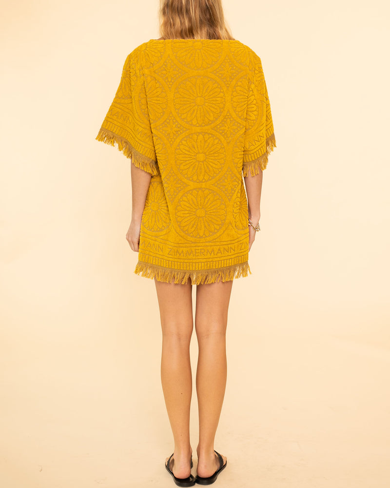 Junie Towelling Mini Dress | Gold