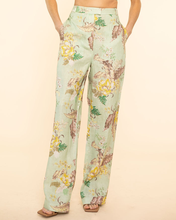 Matchmaker Straight Leg Pant | Mint Tropical Floral