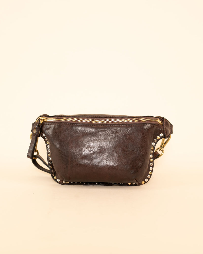 Studded Waist Bag | Brown