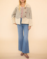 Western Lapis Trellis Jacket | Ivory Lapis