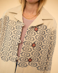 Western Lapis Trellis Jacket | Ivory Lapis