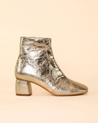 Craquel Leather Ankle Boot | Platino