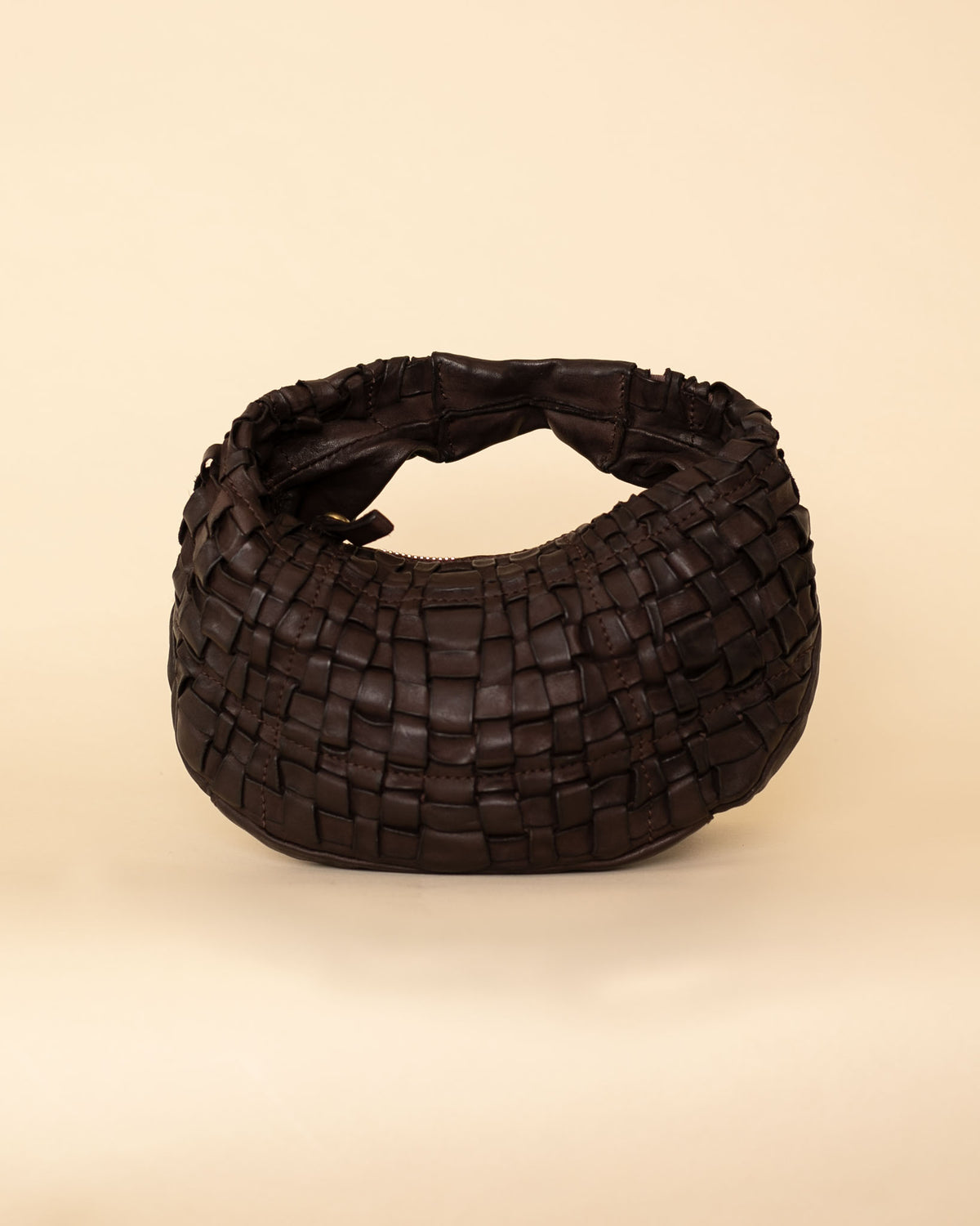 Woven Shoulder Bag | Brown