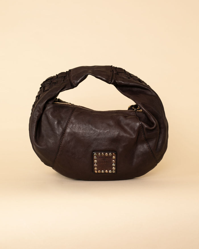 Woven Shoulder Bag | Brown