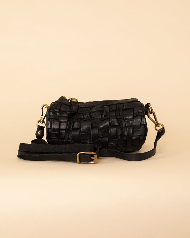 Woven Crossbody Bag | Black