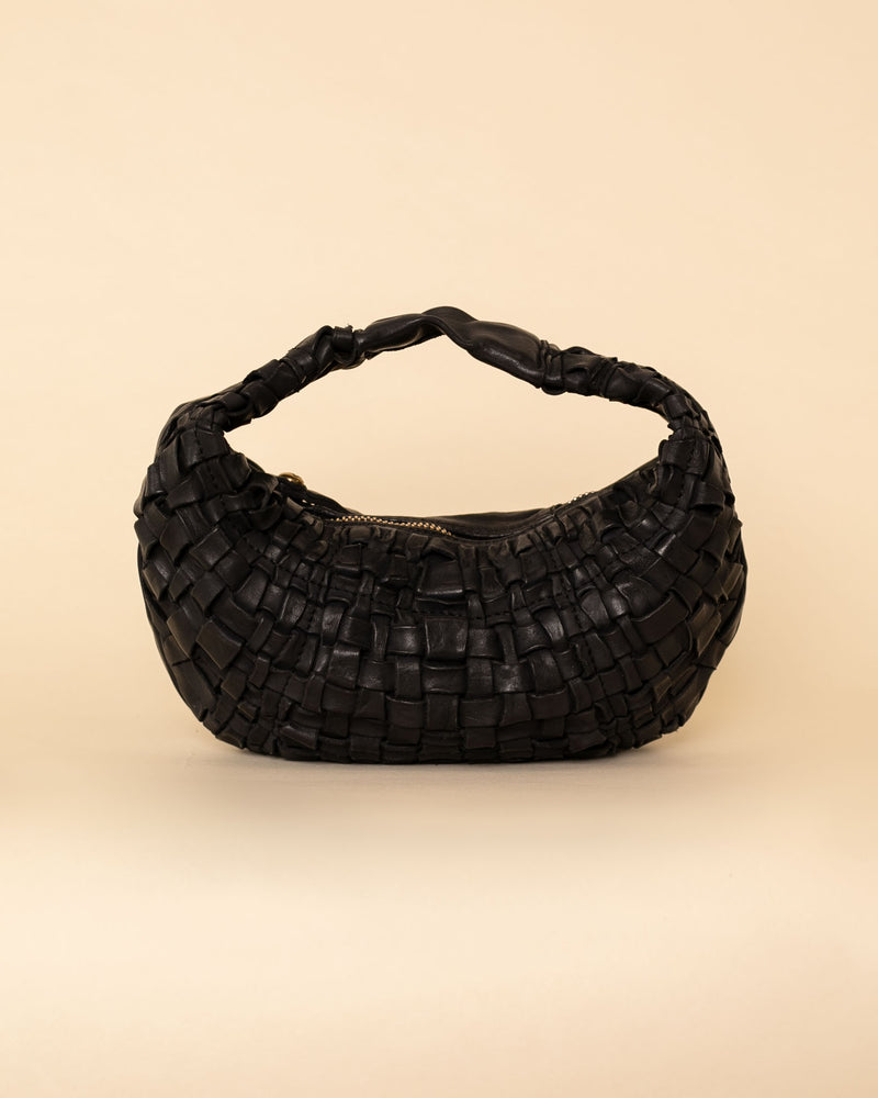 Woven Shoulder Bag | Black