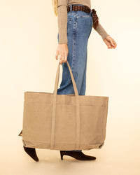 Washed Canvas 6pocket Tote L | Taupe