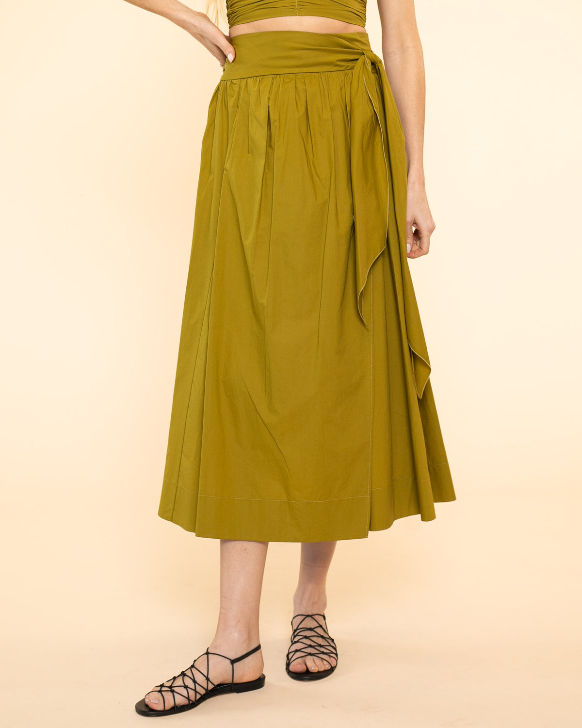 Poplin Skirt | Khaki