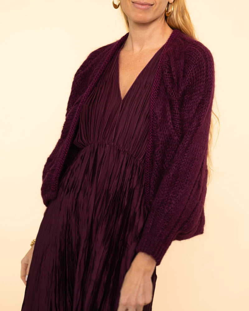 Mohair Cable Kimono Cardigan | Bolero