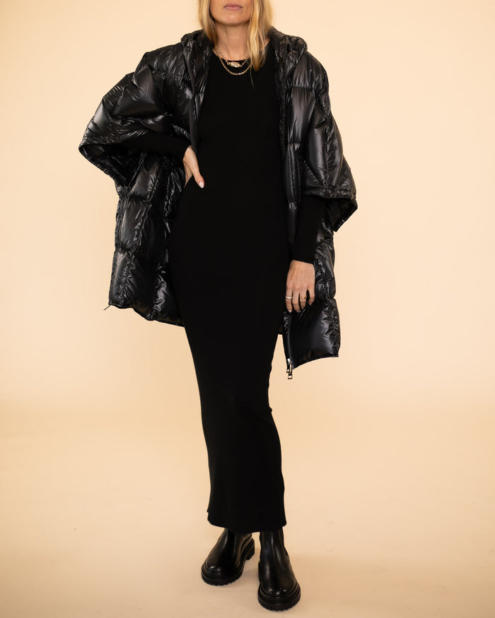 Quilted Cape | Nero