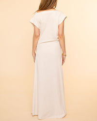 Orana Aviator Draped Dress | Ivory