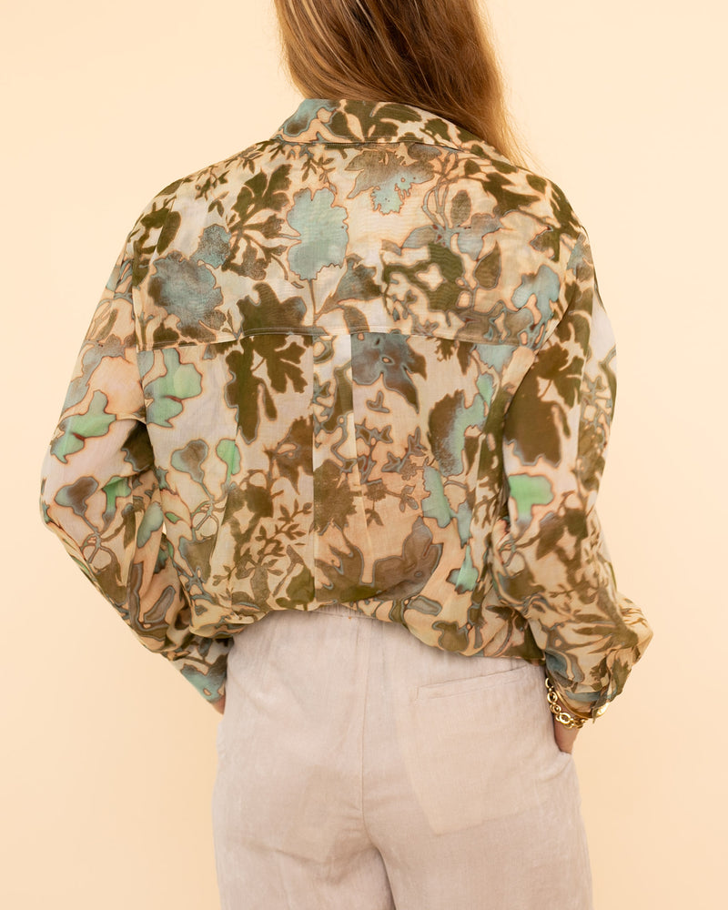 "Bloom mist" oversized shirt | garden