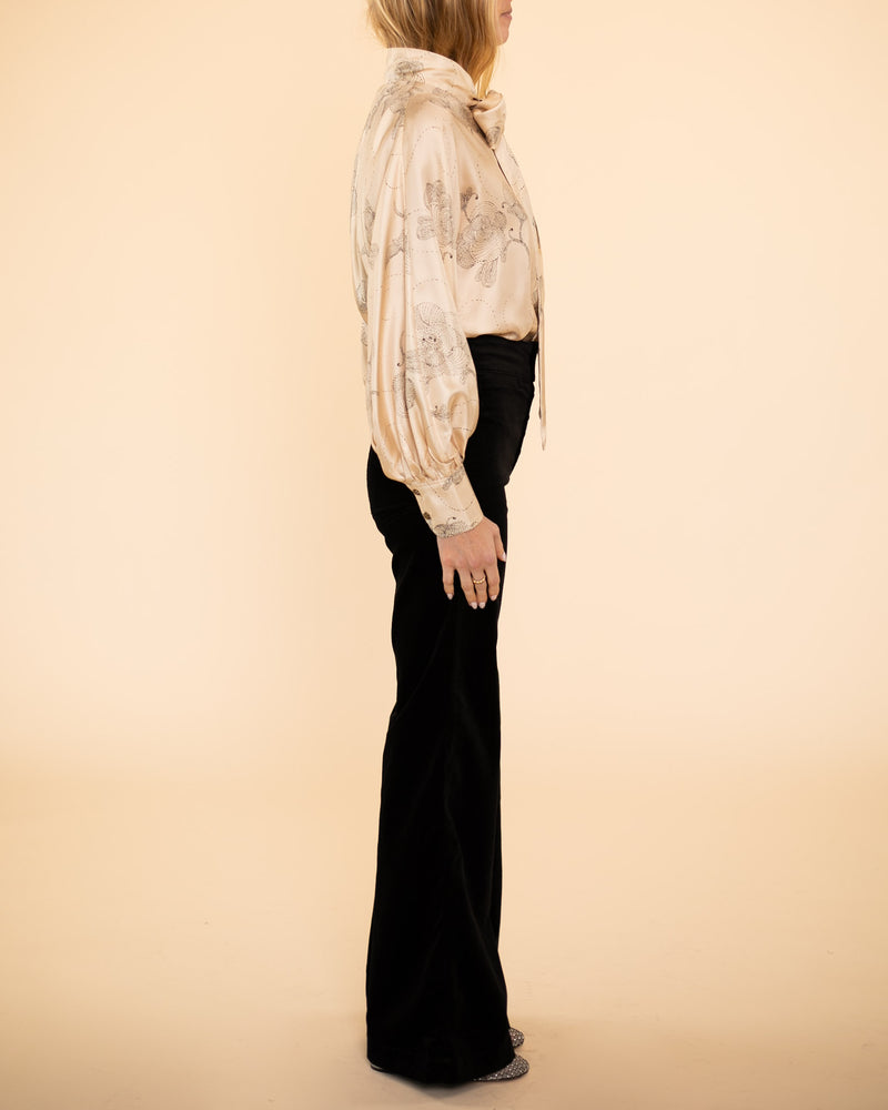 Brighton Wide Leg | Black Velvet