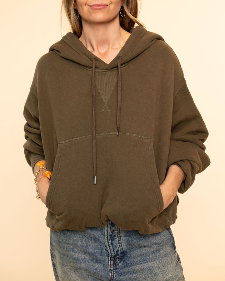 Balloon Popover Hoodie | Dark Olive