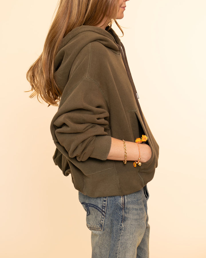 Balloon Popover Hoodie | Dark Olive