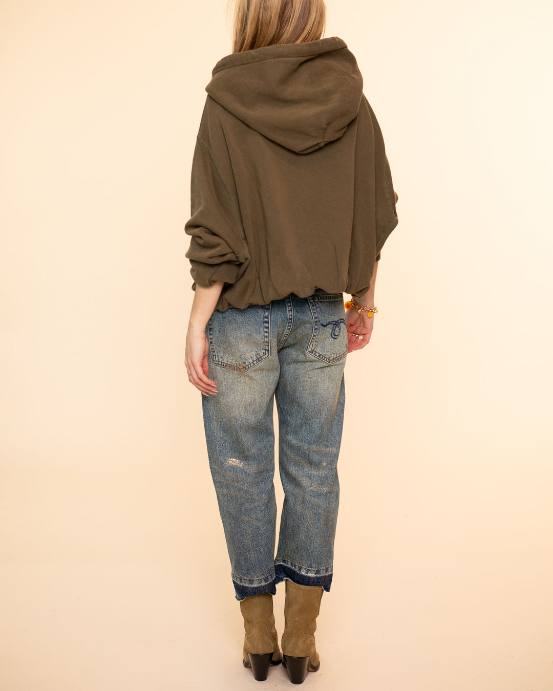 Balloon Popover Hoodie | Dark Olive