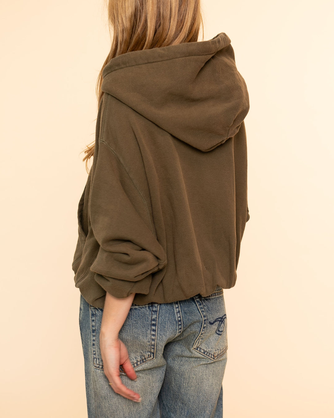 Balloon Popover Hoodie | Dark Olive