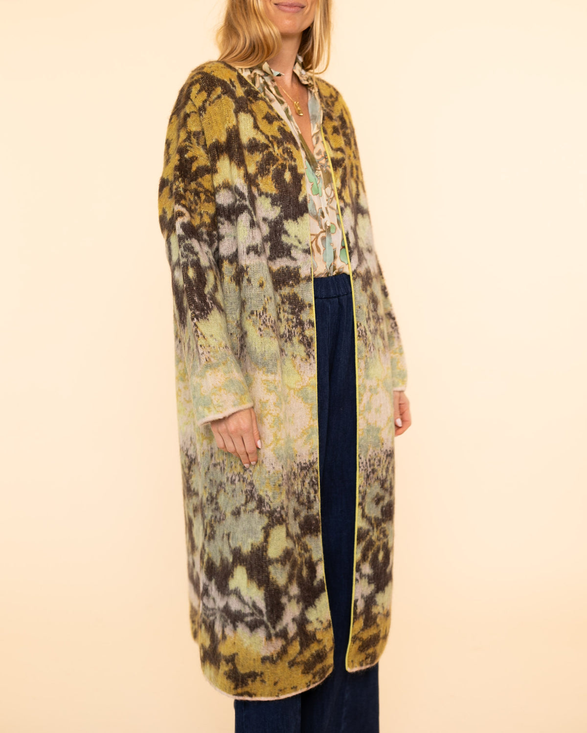 Bloom Mist Jacquard Coat | Garden