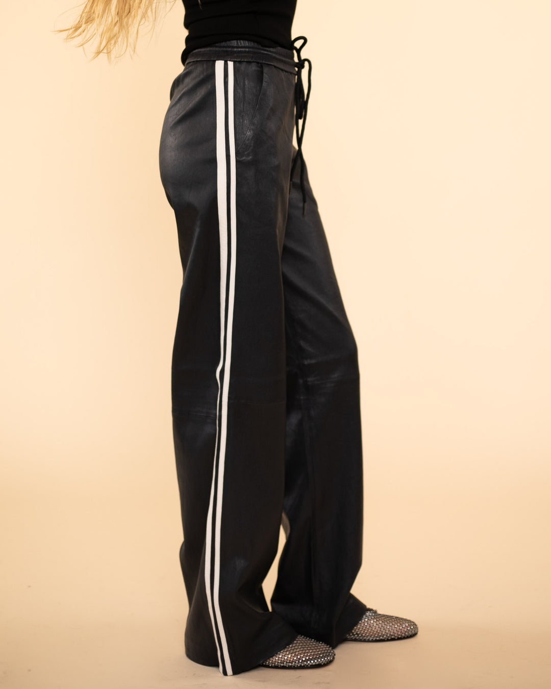 Baggy Athletic Sweatpants | Navy/White